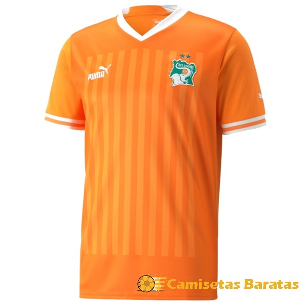 Tailandia 20.00 Casa Camiseta Costa De Marfil 2022 Naranja Futbol Originales