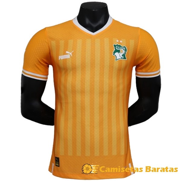 Tailandia Casa Jugadores Camiseta Costa De Marfil 2022 Naranja Futbol Originales